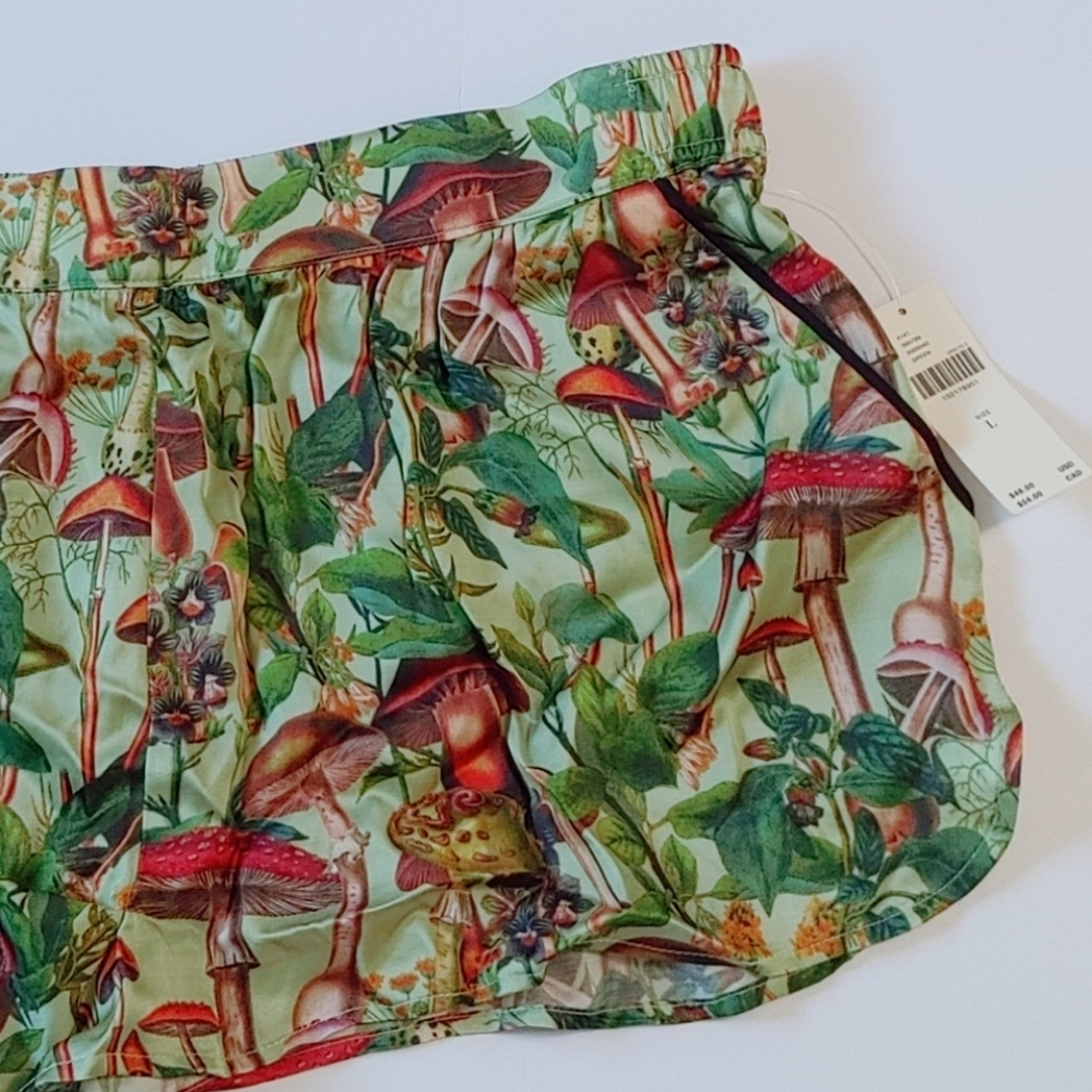 LyreBird Mushroom Print Women's Silky Pajama Set - Picture 10 of 15